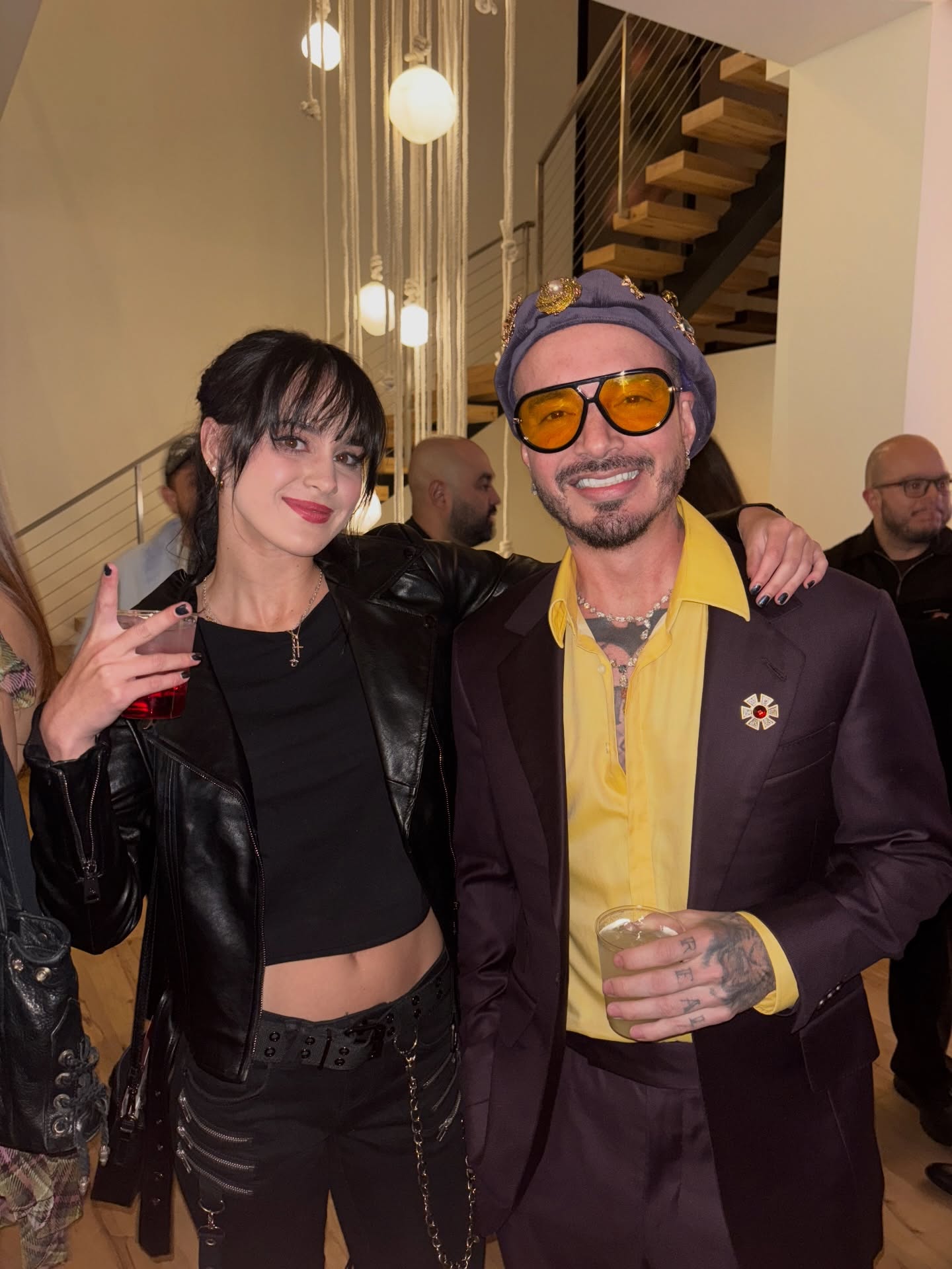 JX-Lynne with J Balvin at an industry event